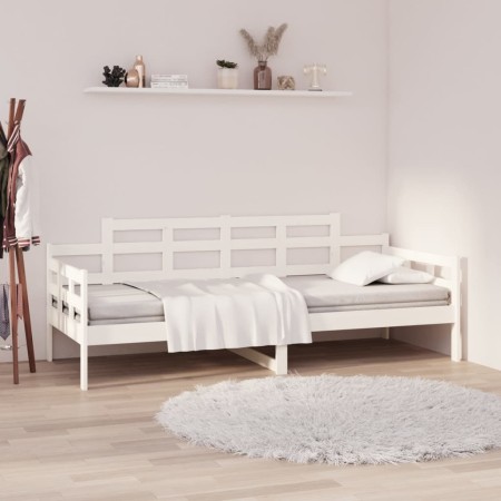 Sofá cama madera maciza de pino blanco 80x200 cm de vidaXL, Camas y somieres - Ref: Foro24-820333, Precio: 112,88 €, Descuent...
