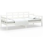 Sofá cama madera maciza de pino blanco 80x200 cm de vidaXL, Camas y somieres - Ref: Foro24-820333, Precio: 112,88 €, Descuent...