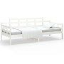 Sofá cama madera maciza de pino blanco 90x190 cm de vidaXL, Camas y somieres - Ref: Foro24-820338, Precio: 115,02 €, Descuent...