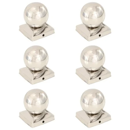 Post caps 6 pcs stainless steel globe end 91x91 mm by vidaXL, Accessories for gates and fences - Ref: Foro24-145495, Price: 5...