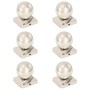 Tapas para postes 6 uds acero inoxidable globo final 91x91 mm de vidaXL, Accesorios para rejas y vallas - Ref: Foro24-145495,...