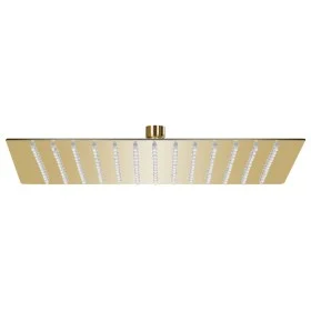 Cabezal ducha efecto lluvia acero inox cuadrado dorado 25x25cm de vidaXL, Cabezales de ducha - Ref: Foro24-147709, Precio: 21...