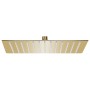 Cabezal ducha efecto lluvia acero inox cuadrado dorado 25x25cm de vidaXL, Cabezales de ducha - Ref: Foro24-147709, Precio: 18...