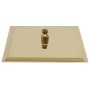 Cabezal ducha efecto lluvia acero inox cuadrado dorado 25x25cm de vidaXL, Cabezales de ducha - Ref: Foro24-147709, Precio: 18...