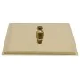 Cabezal ducha efecto lluvia acero inox cuadrado dorado 25x25cm de vidaXL, Cabezales de ducha - Ref: Foro24-147709, Precio: 21...