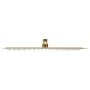Cabezal ducha efecto lluvia acero inox cuadrado dorado 40x30cm de vidaXL, Cabezales de ducha - Ref: Foro24-147714, Precio: 34...