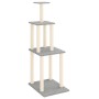 Rascador para gatos con postes de sisal gris claro 149 cm de vidaXL, Mobiliario para gatos - Ref: Foro24-171742, Precio: 39,5...