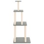 Rascador para gatos con postes de sisal gris claro 149 cm de vidaXL, Mobiliario para gatos - Ref: Foro24-171742, Precio: 39,5...