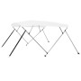 Toldo Bimini de 4 arcos blanco 243x210x137 cm de vidaXL, Cubiertas para almacenamiento de barcas - Ref: Foro24-92369, Precio:...