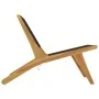 Silla de jardín con reposapiés madera maciza teca y poliéster de vidaXL, Sillas de jardín - Ref: Foro24-319155, Precio: 245,3...