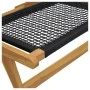 Silla de jardín con reposapiés madera maciza teca y poliéster de vidaXL, Sillas de jardín - Ref: Foro24-319155, Precio: 245,3...