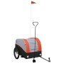 Remolque para bicicleta hierro negro y naranja 45 kg de vidaXL, Remolques para bicicletas - Ref: Foro24-94145, Precio: 86,91 ...