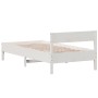 Estructura de cama con cabecero madera pino blanco 75x190 cm de vidaXL, Camas y somieres - Ref: Foro24-842783, Precio: 82,84 ...