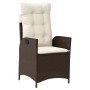 Sillones reclinables jardín con cojines marrones 2 uds ratán PE de vidaXL, Sillas de jardín - Ref: Foro24-365266, Precio: 232...