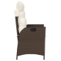 Sillones reclinables jardín con cojines marrones 2 uds ratán PE de vidaXL, Sillas de jardín - Ref: Foro24-365266, Precio: 232...