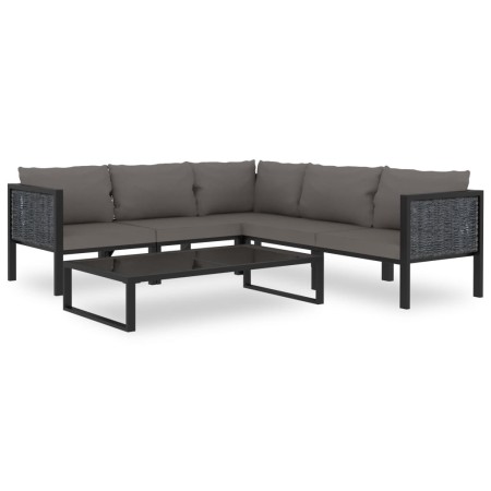 Muebles de jardín 6 pzas y cojines ratán sintético antracita de vidaXL, Conjuntos de jardín - Ref: Foro24-49409, Precio: 620,...