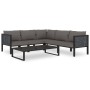 Muebles de jardín 6 pzas y cojines ratán sintético antracita de vidaXL, Conjuntos de jardín - Ref: Foro24-49409, Precio: 620,...