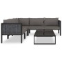 Muebles de jardín 6 pzas y cojines ratán sintético antracita de vidaXL, Conjuntos de jardín - Ref: Foro24-49409, Precio: 620,...