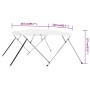 Toldo Bimini de 4 arcos blanco 243x210x137 cm de vidaXL, Cubiertas para almacenamiento de barcas - Ref: Foro24-92369, Precio:...