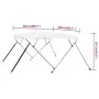 Toldo Bimini de 4 arcos blanco 243x210x137 cm de vidaXL, Cubiertas para almacenamiento de barcas - Ref: Foro24-92369, Precio:...