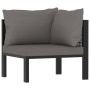 Muebles de jardín 6 pzas y cojines ratán sintético antracita de vidaXL, Conjuntos de jardín - Ref: Foro24-49409, Precio: 620,...