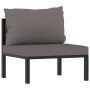 Muebles de jardín 6 pzas y cojines ratán sintético antracita de vidaXL, Conjuntos de jardín - Ref: Foro24-49409, Precio: 620,...