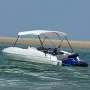 Weiße 3-Bogen-Bimini-Markise 183x140x137 cm von vidaXL, Aufbewahrungsabdeckungen für Boote - Ref: Foro24-92359, Preis: 140,71...