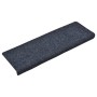 Alfombrilla de escaleras 15 uds tela punzonada azul 65x21x4 cm de vidaXL, Alfombrillas para escalones - Ref: Foro24-134566, P...