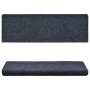 Alfombrilla de escaleras 15 uds tela punzonada azul 65x21x4 cm de vidaXL, Alfombrillas para escalones - Ref: Foro24-134566, P...