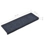 Alfombrilla de escaleras 15 uds tela punzonada azul 65x21x4 cm de vidaXL, Alfombrillas para escalones - Ref: Foro24-134566, P...