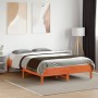 Estructura de cama madera maciza pino marrón cera 140x190 cm de vidaXL, Camas y somieres - Ref: Foro24-842717, Precio: 107,82...