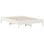 Estructura de cama madera maciza de pino blanco 120x200 cm de vidaXL, Camas y somieres - Ref: Foro24-842703, Precio: 115,37 €...