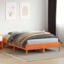 Estructura de cama madera maciza pino marrón cera 140x200 cm de vidaXL, Camas y somieres - Ref: Foro24-842701, Precio: 119,89...