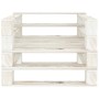 Sillón de jardín de palets de madera blanco de vidaXL, Bancos de jardín - Ref: Foro24-49332, Precio: 71,31 €, Descuento: %