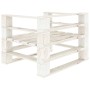 Sillón de jardín de palets de madera blanco de vidaXL, Bancos de jardín - Ref: Foro24-49332, Precio: 71,31 €, Descuento: %