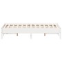 Estructura de cama de madera maciza de pino blanco 140x190 cm de vidaXL, Camas y somieres - Ref: Foro24-842715, Precio: 108,1...