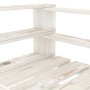 Sillón de jardín de palets de madera blanco de vidaXL, Bancos de jardín - Ref: Foro24-49332, Precio: 71,31 €, Descuento: %