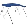 Toldo Bimini de 3 arcos azul 183x180x137 cm de vidaXL, Cubiertas para almacenamiento de barcas - Ref: Foro24-92365, Precio: 1...