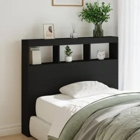 Cabecero de cama con LED negro 120x17x102 cm de vidaXL, Cabeceros y pies de cama - Ref: Foro24-839190, Precio: 80,76 €, Descu...