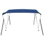 Toldo Bimini de 3 arcos azul 183x180x137 cm de vidaXL, Cubiertas para almacenamiento de barcas - Ref: Foro24-92365, Precio: 1...