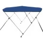Toldo Bimini de 3 arcos azul 183x180x137 cm de vidaXL, Cubiertas para almacenamiento de barcas - Ref: Foro24-92365, Precio: 1...
