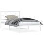 Estructura de cama de metal con cabecero blanco 107x203 cm de vidaXL, Camas y somieres - Ref: Foro24-376271, Precio: 72,03 €,...