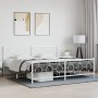Estructura cama metal con cabecero y pie cama blanco 193x203 cm de vidaXL, Camas y somieres - Ref: Foro24-376299, Precio: 129...