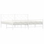 Estructura cama metal con cabecero y pie cama blanco 193x203 cm de vidaXL, Camas y somieres - Ref: Foro24-376299, Precio: 129...