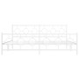Estructura cama metal con cabecero y pie cama blanco 193x203 cm de vidaXL, Camas y somieres - Ref: Foro24-376299, Precio: 129...