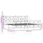 Estructura cama metal con cabecero y pie cama blanco 193x203 cm de vidaXL, Camas y somieres - Ref: Foro24-376299, Precio: 129...