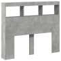 Cabecero de cama con luz LED gris hormigón 100x17x102 cm de vidaXL, Cabeceros y pies de cama - Ref: Foro24-839192, Precio: 67...