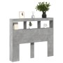 Cabecero de cama con luz LED gris hormigón 100x17x102 cm de vidaXL, Cabeceros y pies de cama - Ref: Foro24-839192, Precio: 67...