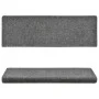 Alfombrilla escalera 15 uds tela punzonada gris claro 65x21x4cm de vidaXL, Alfombrillas para escalones - Ref: Foro24-134564, ...
