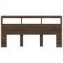 Cabecero de cama con luz LED marrón roble 200x17x102 cm de vidaXL, Cabeceros y pies de cama - Ref: Foro24-839223, Precio: 115...